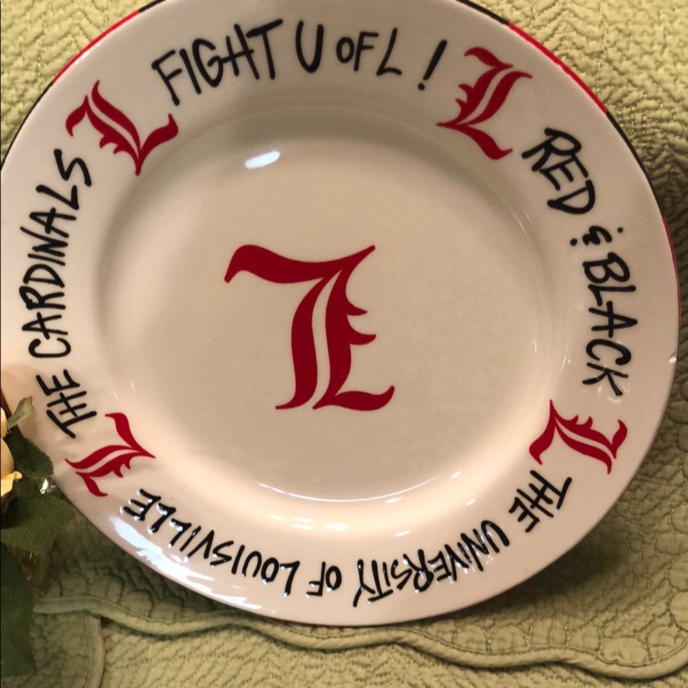 University of Louisville Red and Black Plate